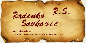Radenko Savković vizit kartica